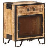 Vidaxl nachtkastje 43x30x51 cm massief ruw mangohout