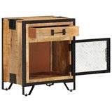 Vidaxl nachtkastje 43x30x51 cm massief ruw mangohout