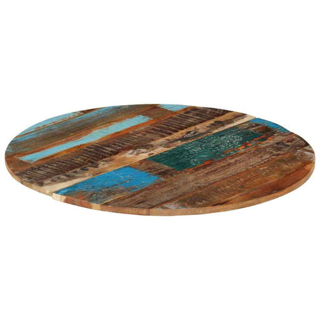 Vidaxl tafelblad rond 15-16 mm 80 cm massief gerecycled hout