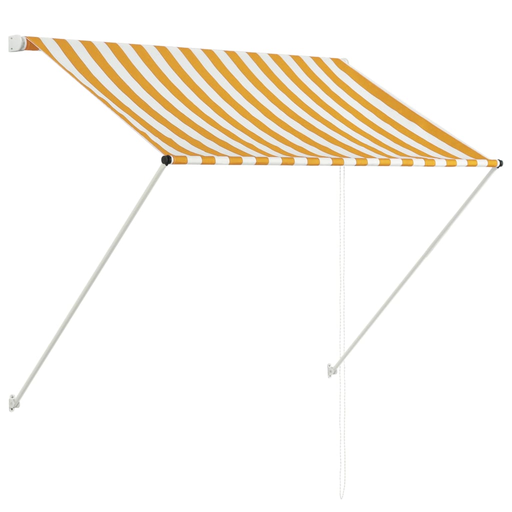 Vidaxl Luifel Extendable 100x150 cm yellow and white