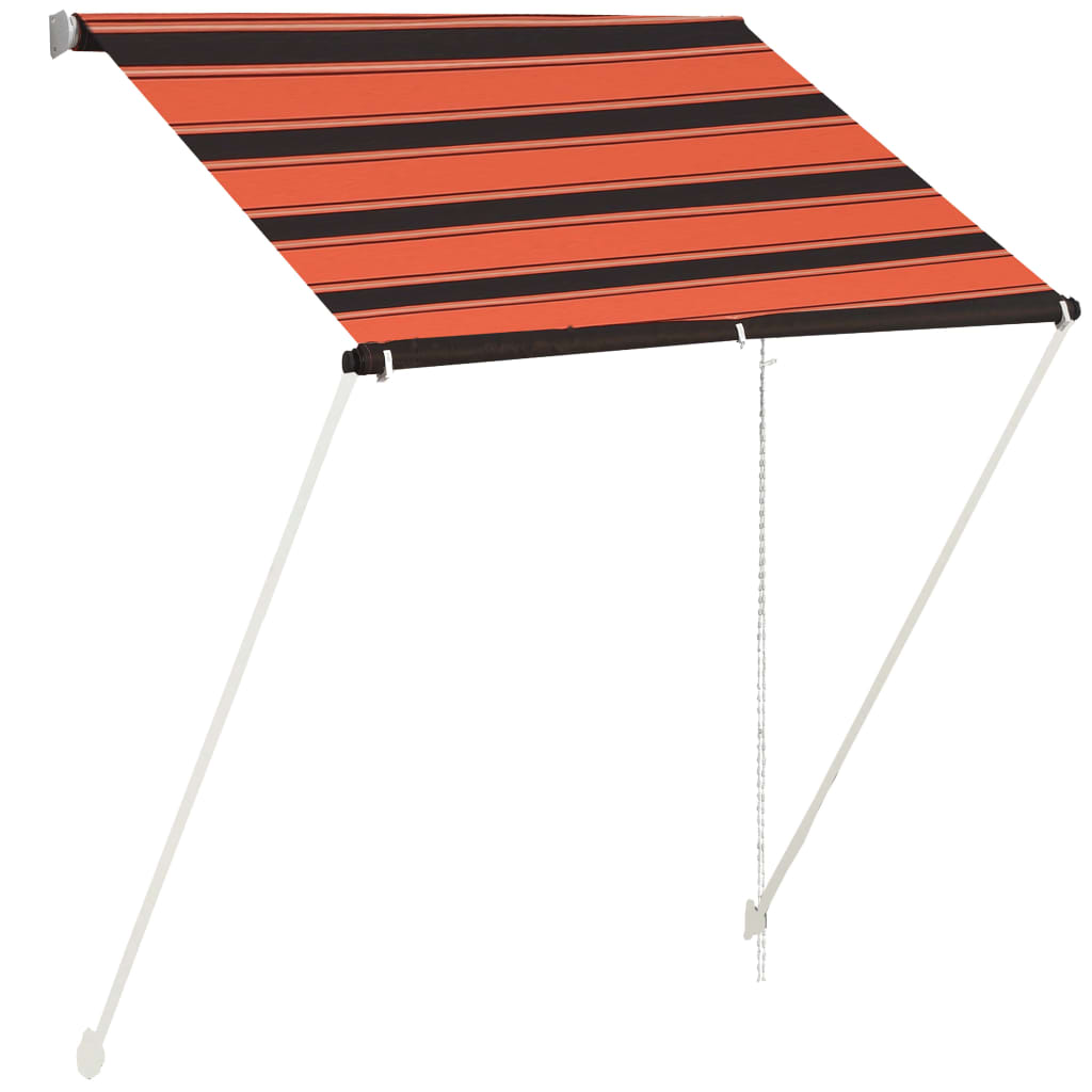 Vidaxl Luifel extendable 150x150 cm orange and brown