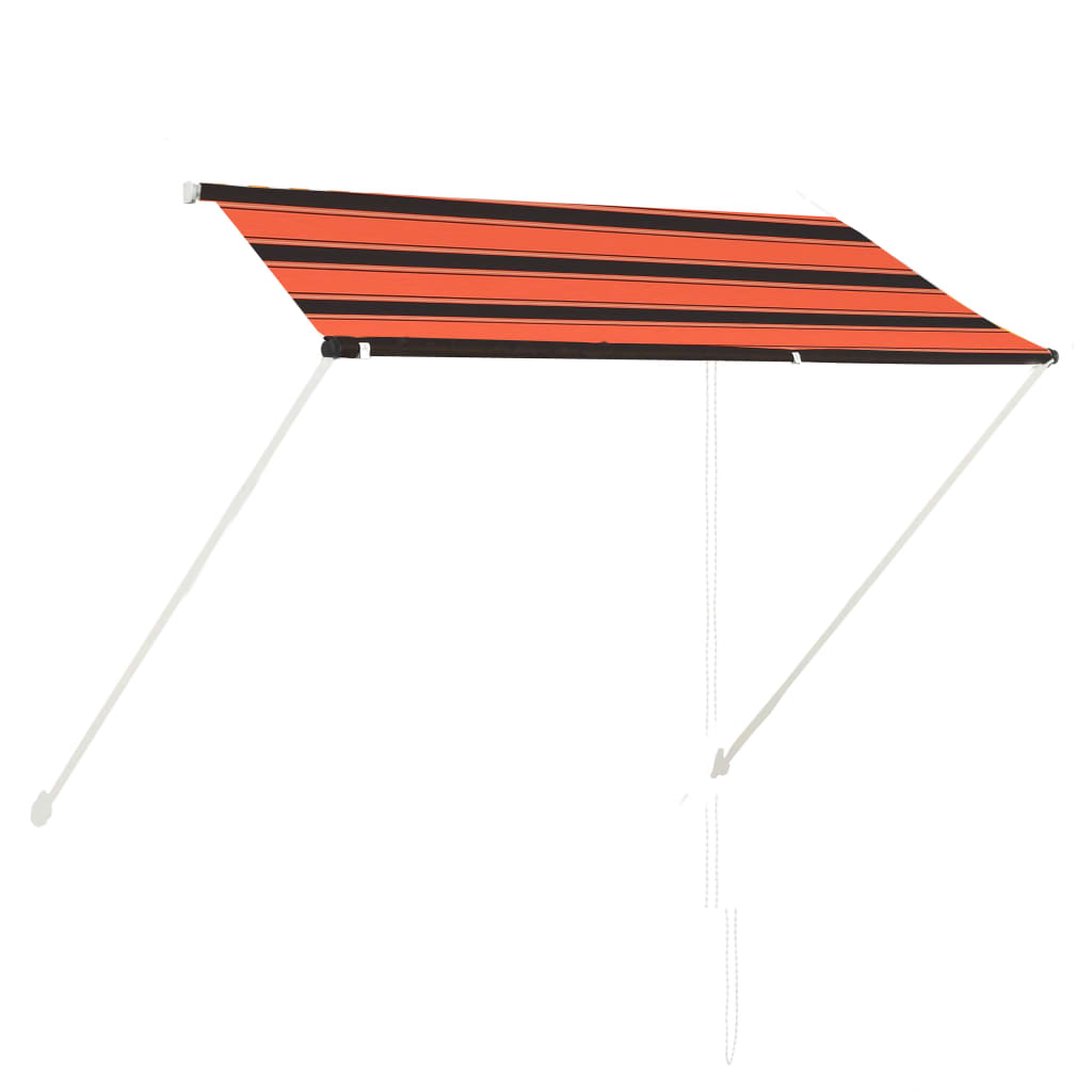 Vidaxl Luifel utdragbar 250x150 cm orange och brun