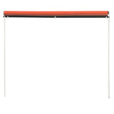 Vidaxl luifel uittrekbaar 250x150 cm oranje en bruin