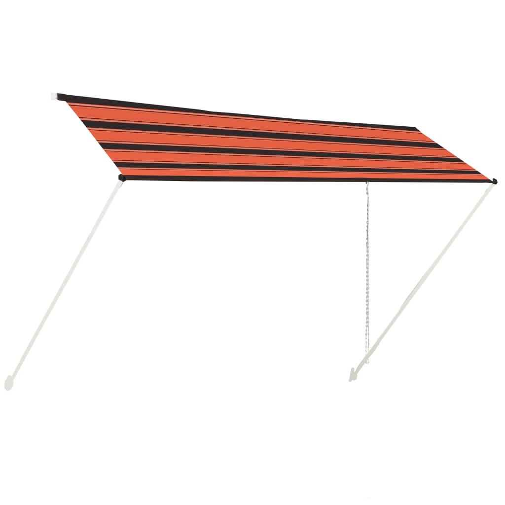 Vidaxl Luifel rozšiřitelný 400x150 cm oranžový a hnědý