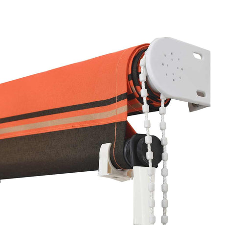 Vidaxl luifel uittrekbaar 400x150 cm oranje en bruin
