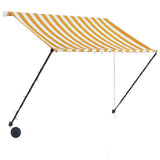 Vidaxl luifel extensible avec LED 150x150 cm jaune et blanc