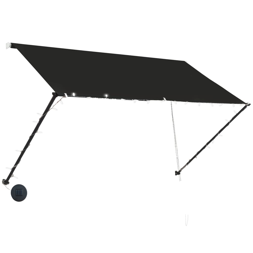 Vidaxl luifel extensible avec LED 250x150 cm anthracite