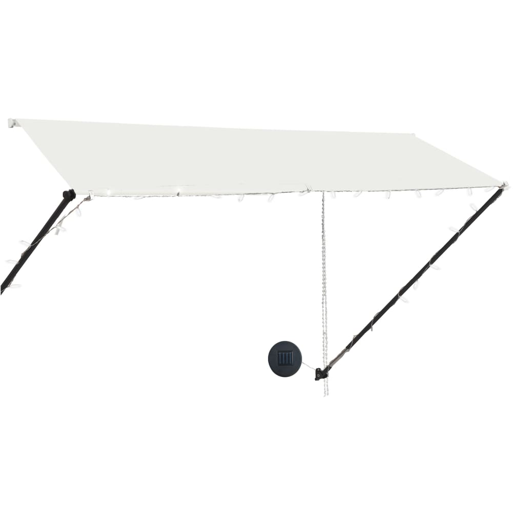 Vidaxl Luifel extensible avec une crème LED 300x150 cm