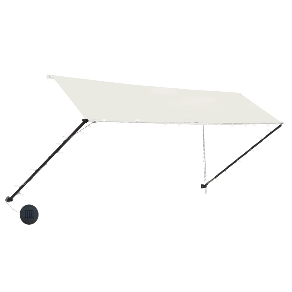 Vidaxl Luifel Extendable z LED 350x150 cm krema