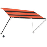 Vidaxl Luifel extensible con LED de 250x150 cm de naranja y marrón