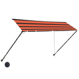 Bidaxl Luifel utdragbar med LED 300x150 cm orange och brun