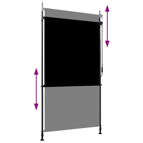 Vidaxl rolgordijn voor buiten 120x270 cm antraciet