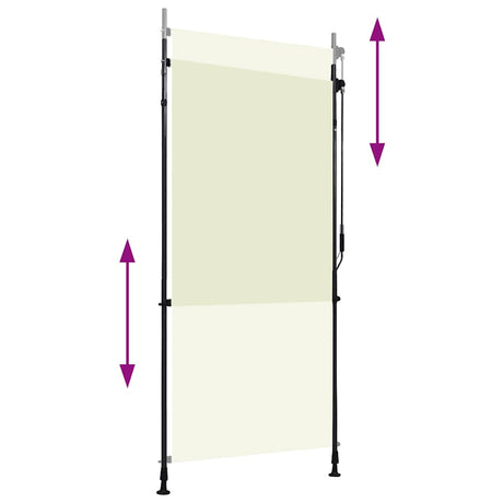 Vidaxl rolgordijn voor buiten 100x270 cm crème