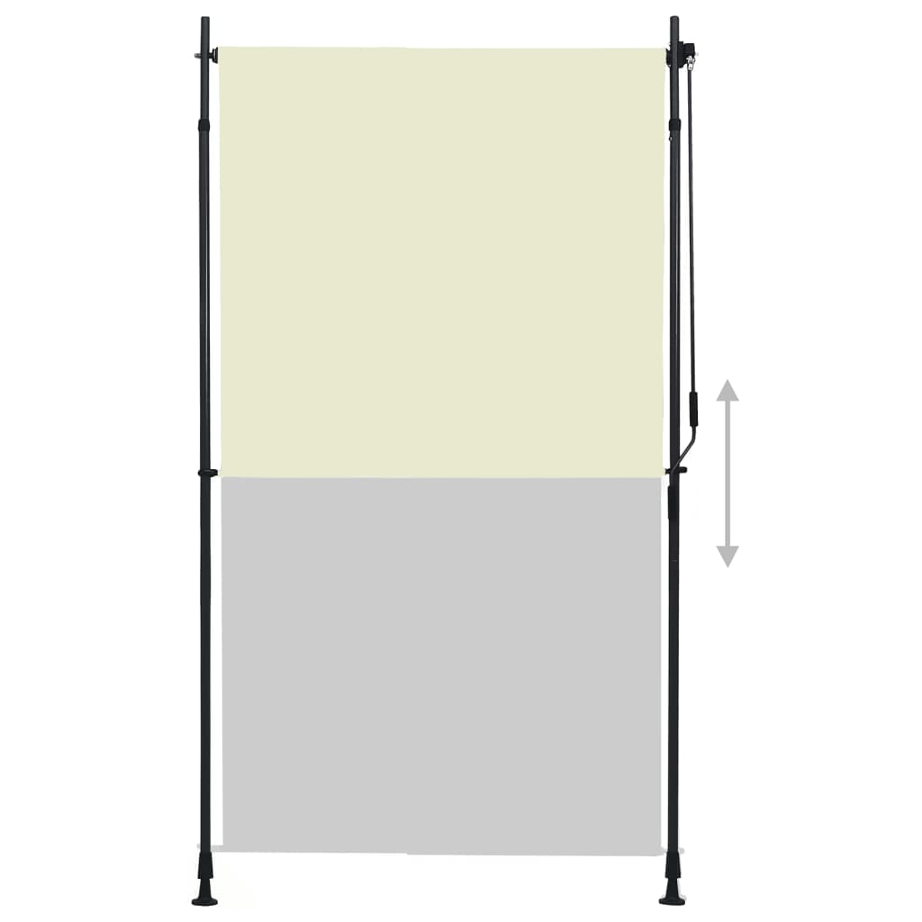 Vidaxl Roller Blind für außerhalb 120x270 cm Creme