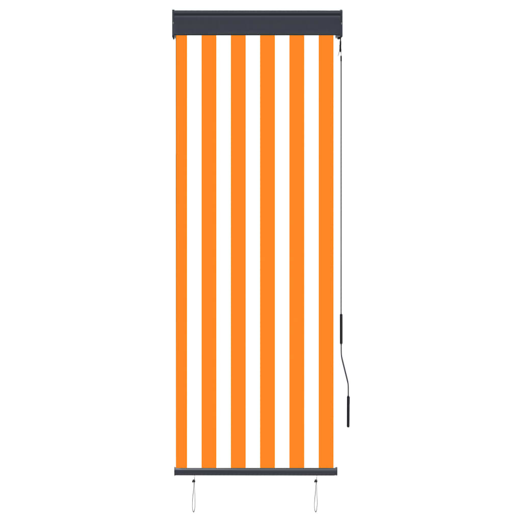 Bidaxl rullblind för utanför 60x250 cm vit och orange