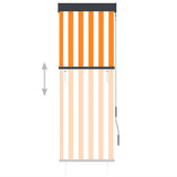 Vidaxl rolgordijn voor buiten 60x250 cm wit en oranje
