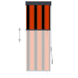 Vidaxl rolgordijn voor buiten 60x250 cm oranje en bruin