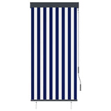 Vidaxl Roller Blind para fuera de 80x250 cm azul y blanco