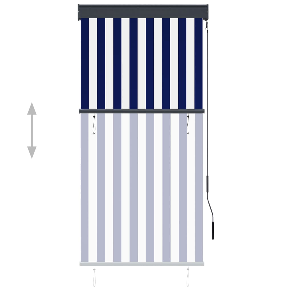 Vidaxl Rouleau aveugle pour l'extérieur de 80x250 cm bleu et blanc