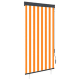 VidaXL Rolgordijn voor buiten 80x250 cm wit en oranje