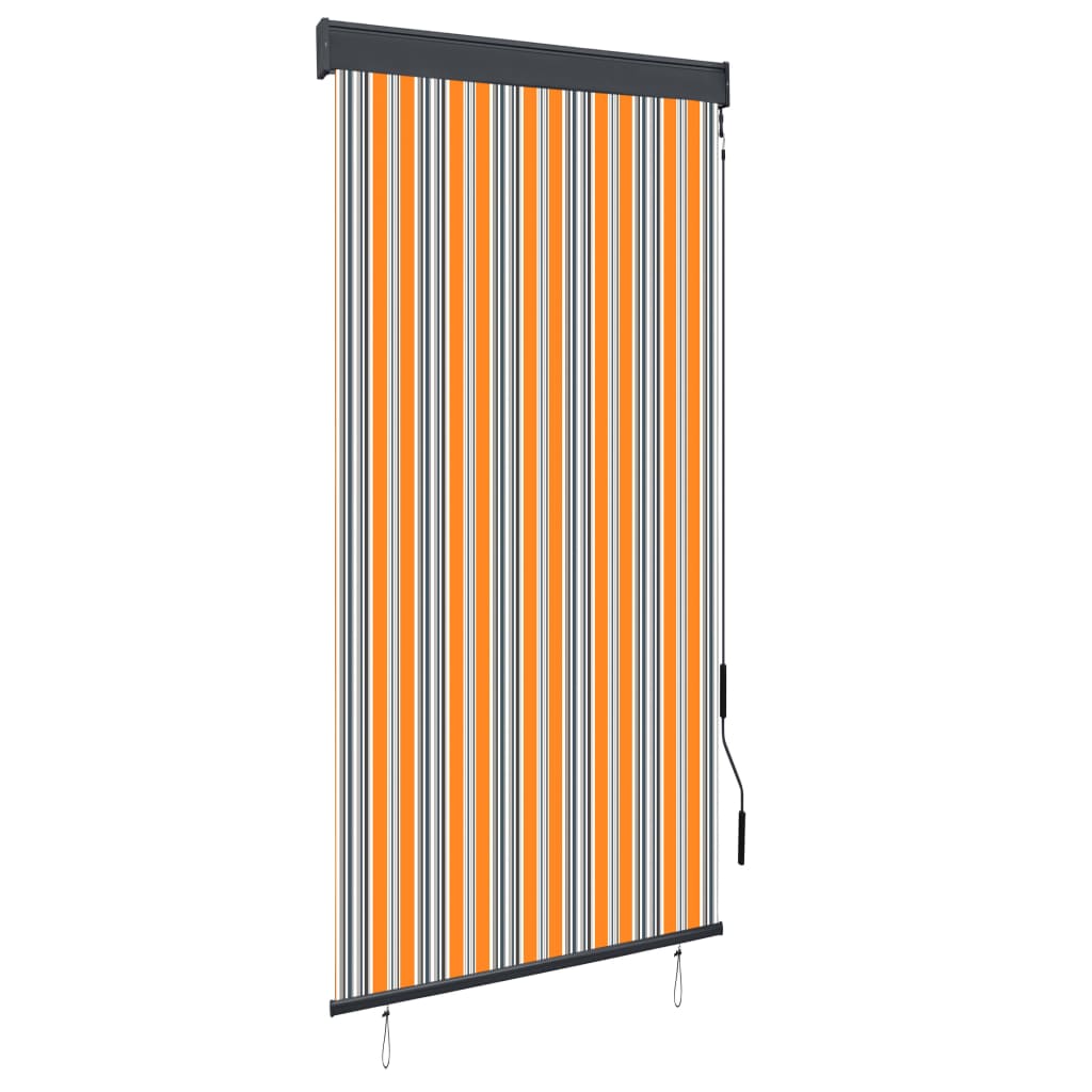 Vidaxl roller blind for outside 100x250 cm yellow and blue