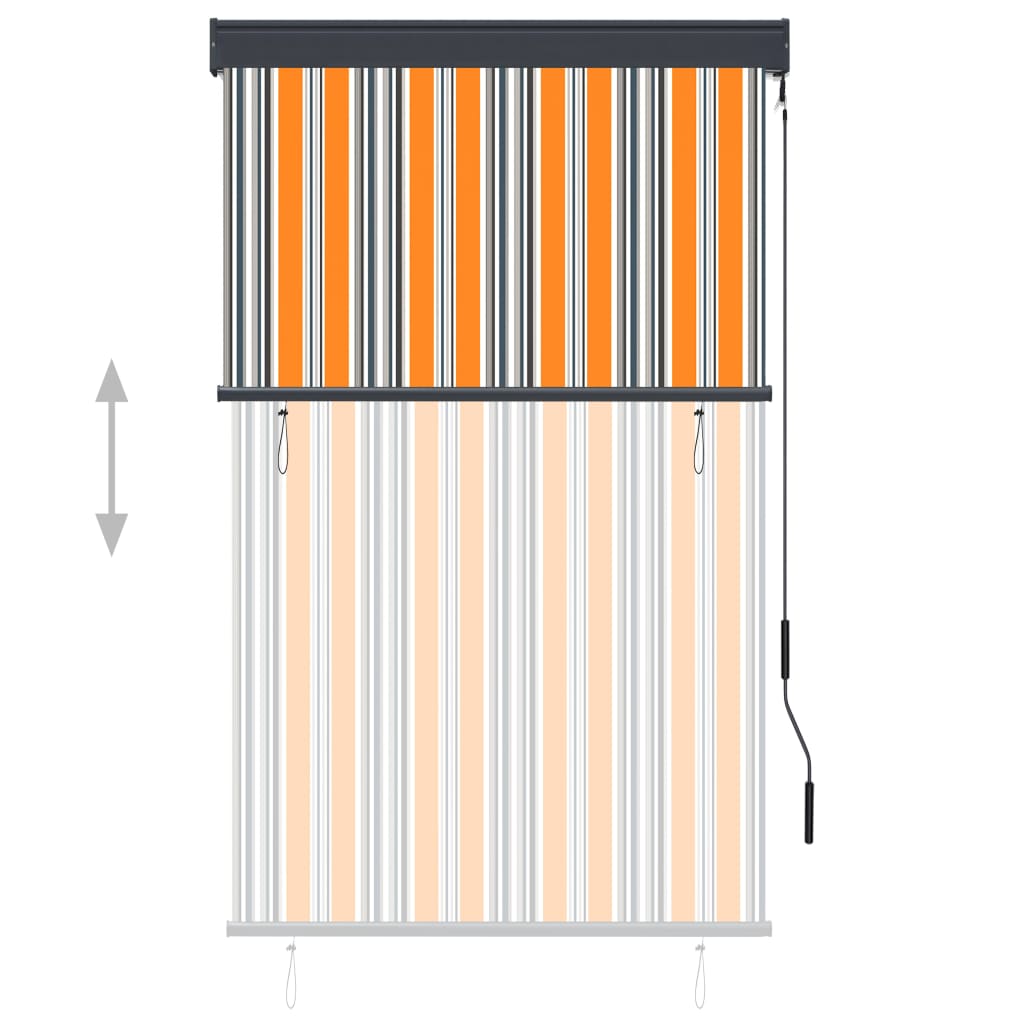 Vidaxl valjček Slepi za zunanje 100x250 cm rumeno in modro