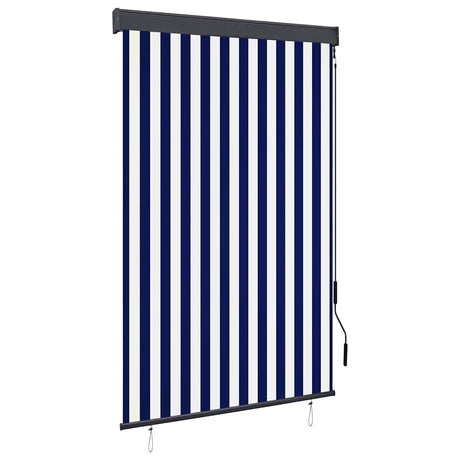Vidaxl rolgordijn voor buiten 120x250 cm blauw en wit