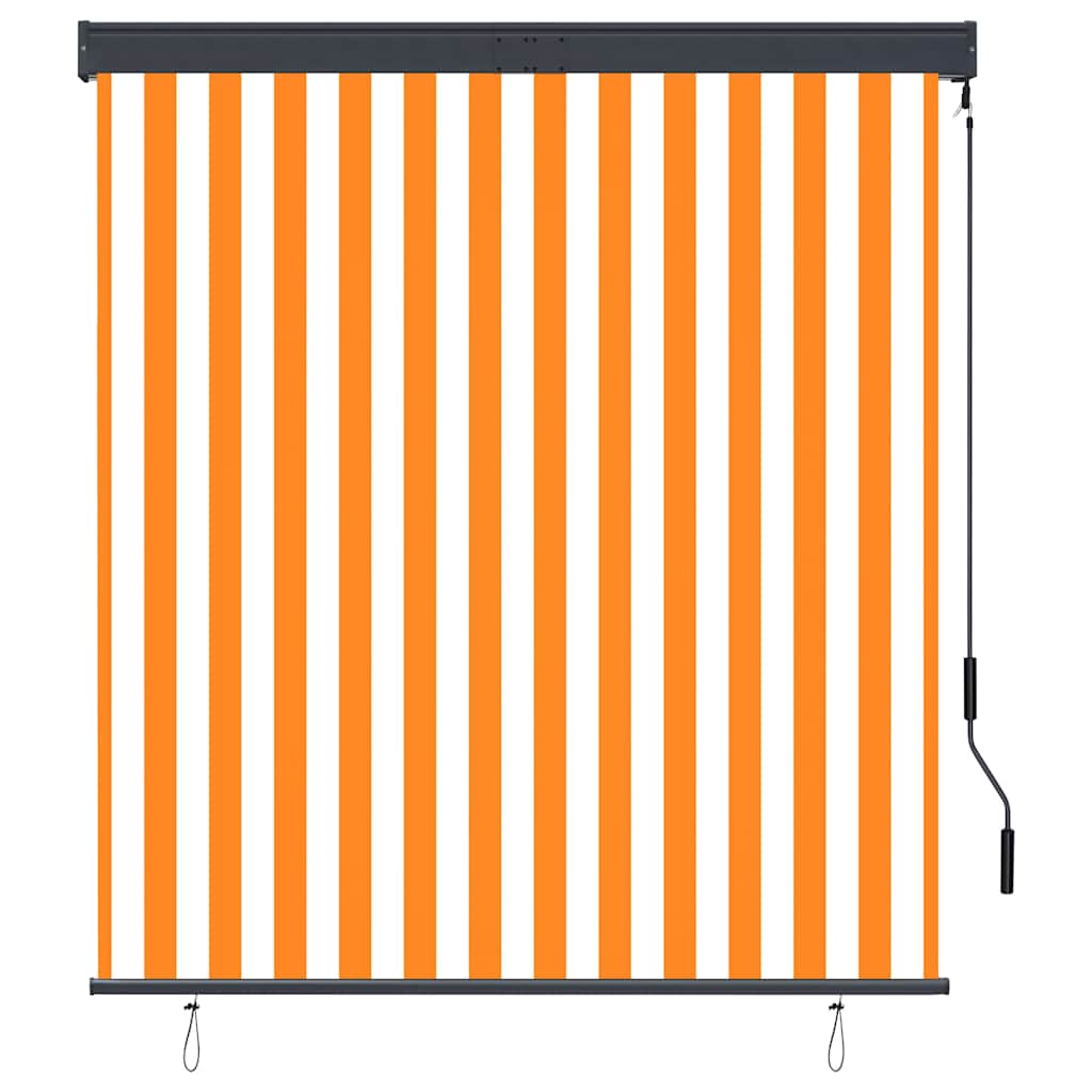 Vidaxl rolgordijn voor buiten 140x250 cm wit en oranje