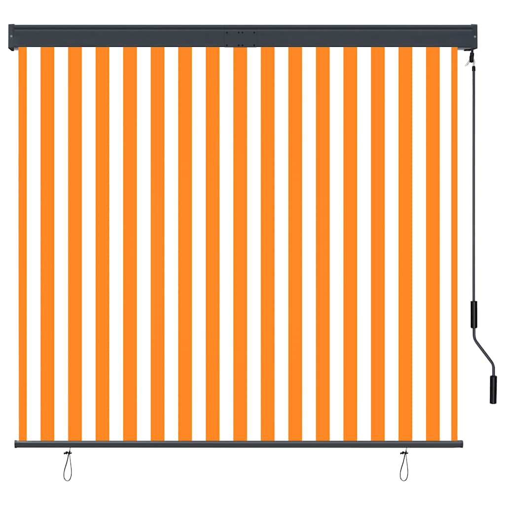 Vidaxl rolgordijn voor buiten 160x250 cm wit en oranje