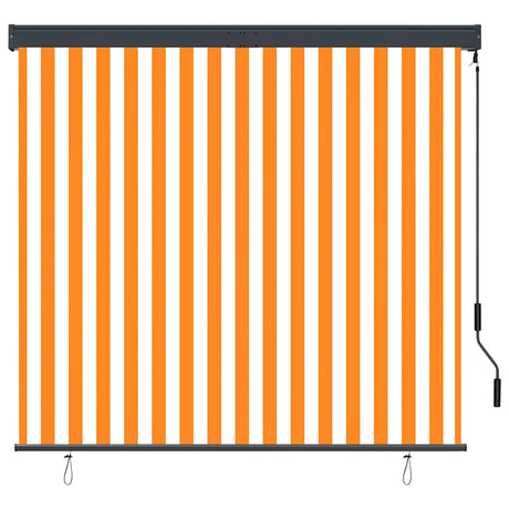 Vidaxl rolgordijn voor buiten 160x250 cm wit en oranje