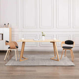 Vidaxl eetkamerstoelen 2 st gebogen hout en kunstleer