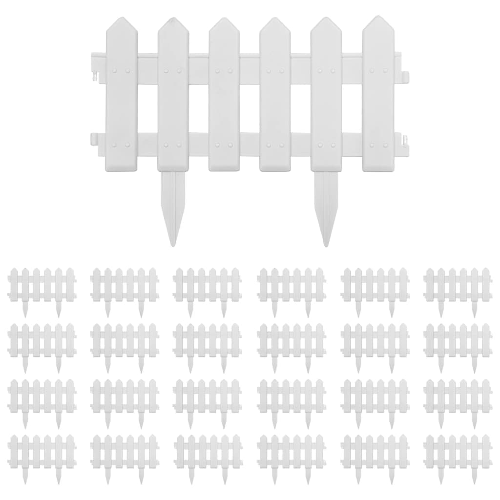 Vidaxl gazonranden 25 st 10 m pp wit