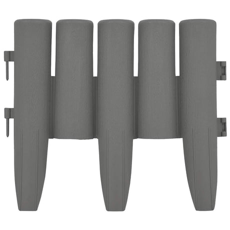 Vidaxl gazonranden 36 st 10 m pp grijs