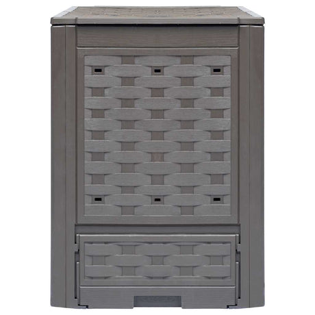 Vidaxl compostbakken 2 st 600 l 60x60x83 cm kunststof rattan bruin
