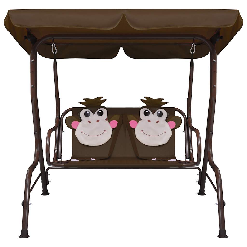 Vidaxl Children's Swing Bank 115x75x110 cm tygbrunt