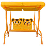 Vidaxl Children's Swing Bank 115x75x110 cm Tissu jaune