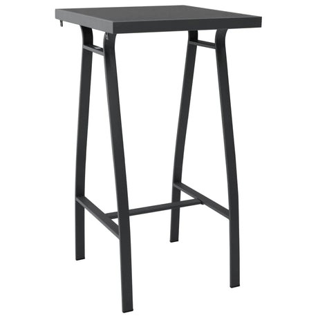 Vidaxl tuinbartafel 60x60x110 cm gehard glas zwart