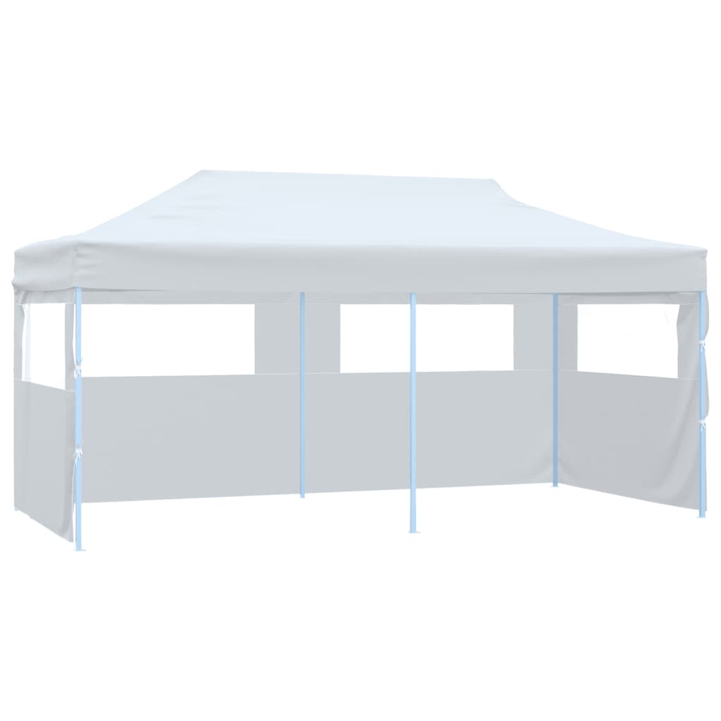 Vidaxl PartyTent pop-up med sidevegger 3x6 m stålhvit