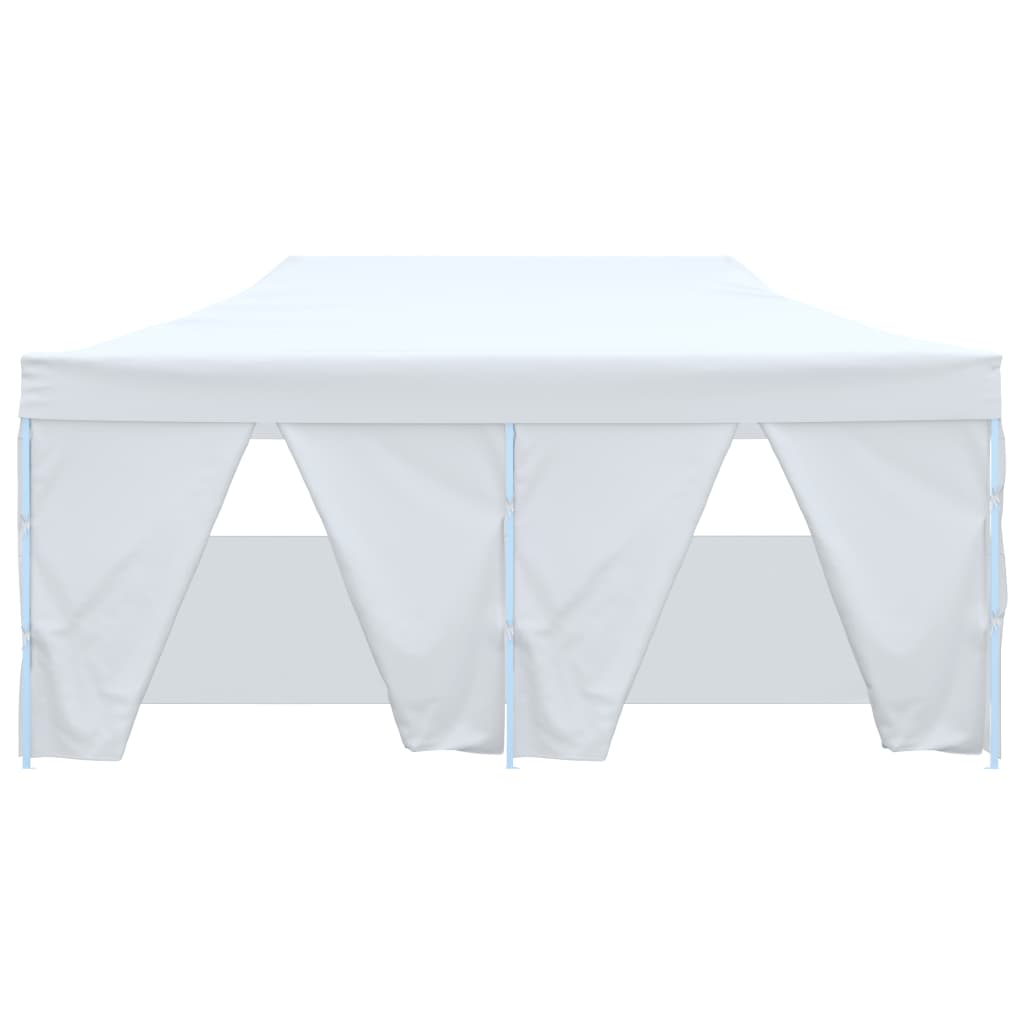 Vidaxl Party tent with 4 side walls foldable 3x6 m steel white