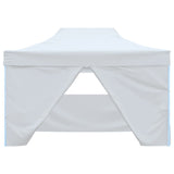 Vidaxl partytent met 4 zijwanden inklapbaar 3x4,5 m wit