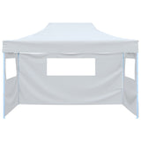 Tienda de fiesta Vidaxl con 3 paredes laterales plegables 3x4.5 m blanco