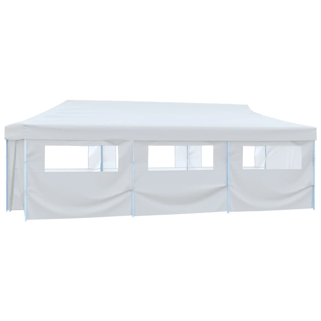 Vidaxl Partytent Pop-up avec 8 murs latéraux 3x9 m blanc