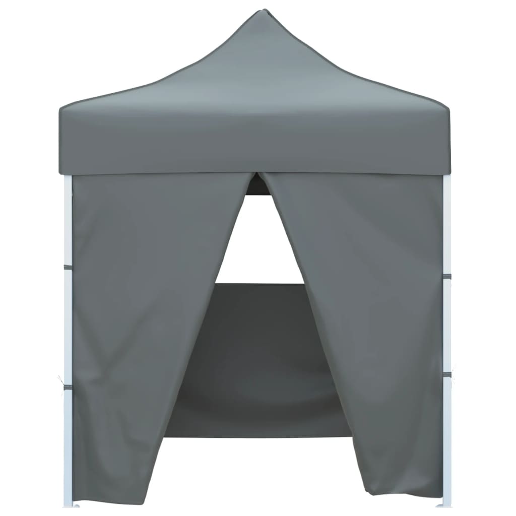 Vidaxl partytent met 4 zijwanden inklapbaar 2x2 m staal antraciet