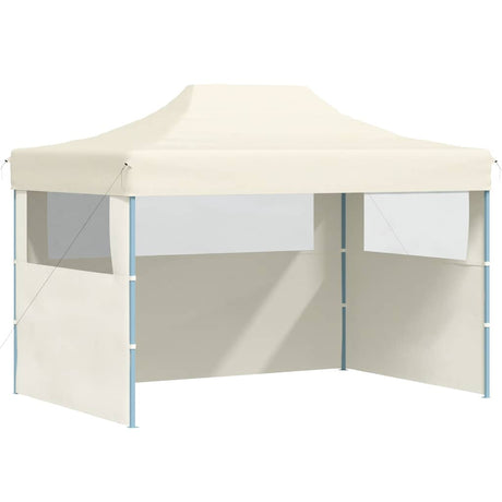 Vidaxl partytent met 3 zijwanden inklapbaar 3x4 m staal crème
