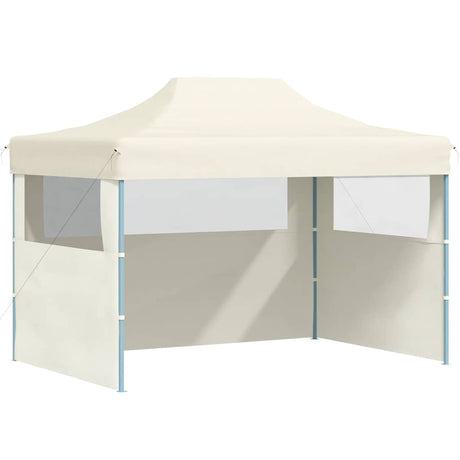 Vidaxl partytent met 3 zijwanden inklapbaar 3x4 m staal crème