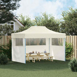 Vidaxl partytent met 3 zijwanden inklapbaar 3x4 m staal crème
