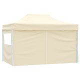 Vidaxl Party tent with 4 side walls foldable 3x4 m steel cream