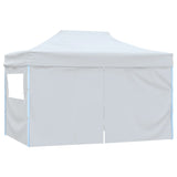 Tienda de fiesta Vidaxl con 4 paredes laterales plegables 3x4 m de acero blanco