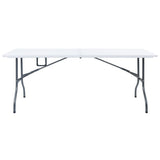 Vidaxl tuintafel inklapbaar 180x72x72 cm hdpe wit