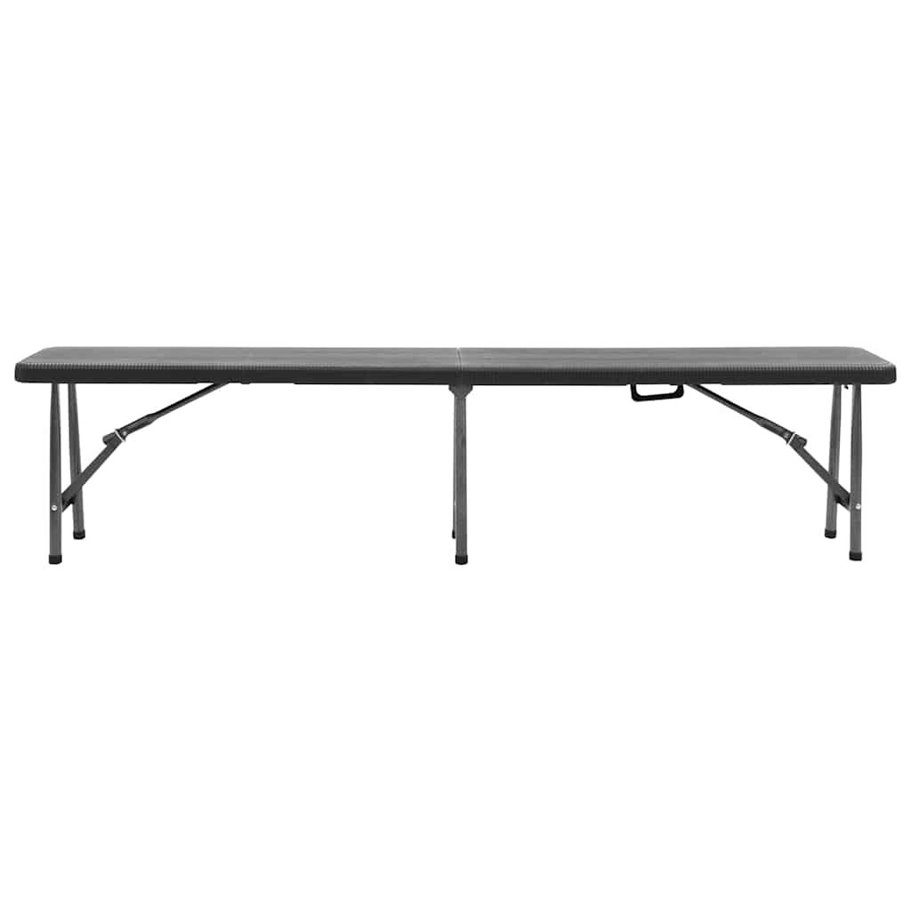 Vidaxl tuinbanken inklapbaar 2 st 180 cm hdpe zwart